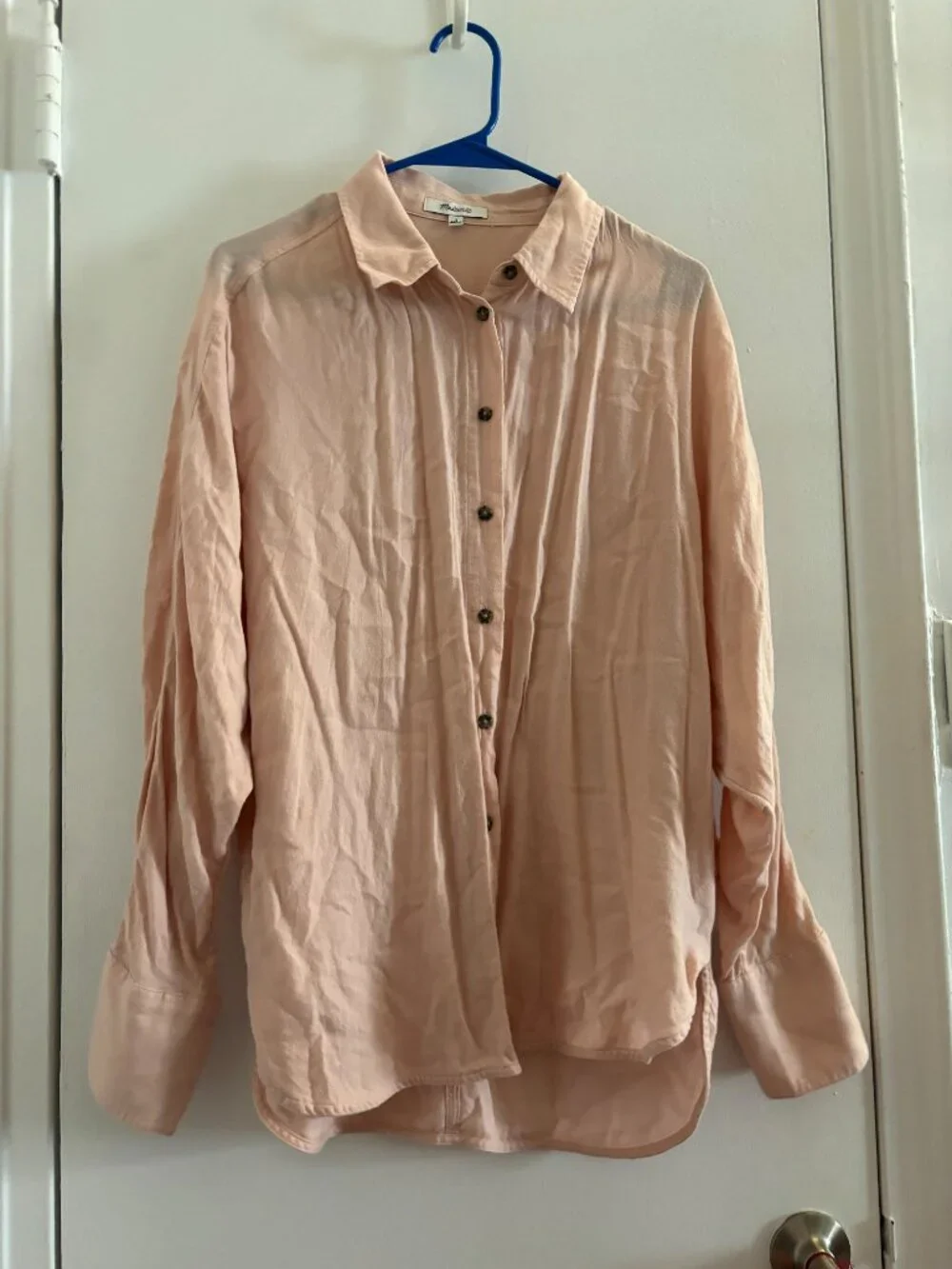 Madewell Blush Pink Button-Down Shirt Women's Medium
